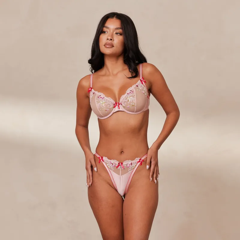 Lounge Underwear Mit Bügel | Höschen | Bloom Embroidered Balcony BH -