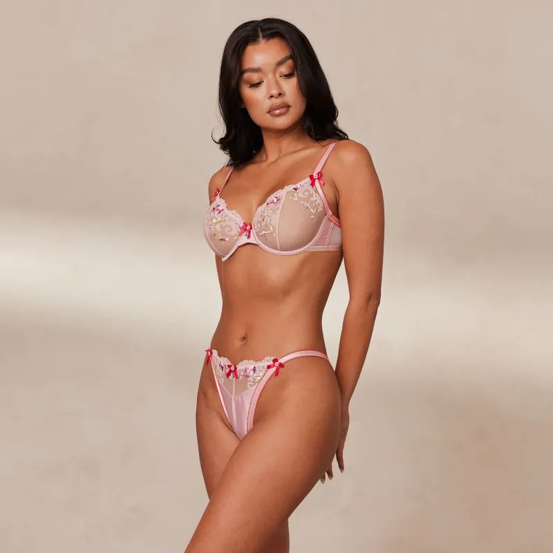 Lounge Underwear Mit Bügel | Höschen | Bloom Embroidered Balcony BH -