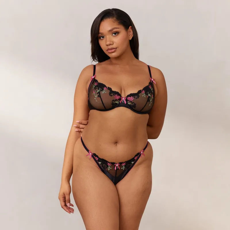 Lounge Underwear Mit Bügel | Höschen | Bloom Embroidered Balcony BH -