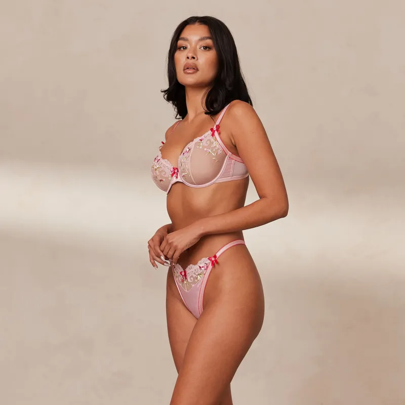 Lounge Underwear Mit Bügel | Höschen | Bloom Embroidered Balcony BH -