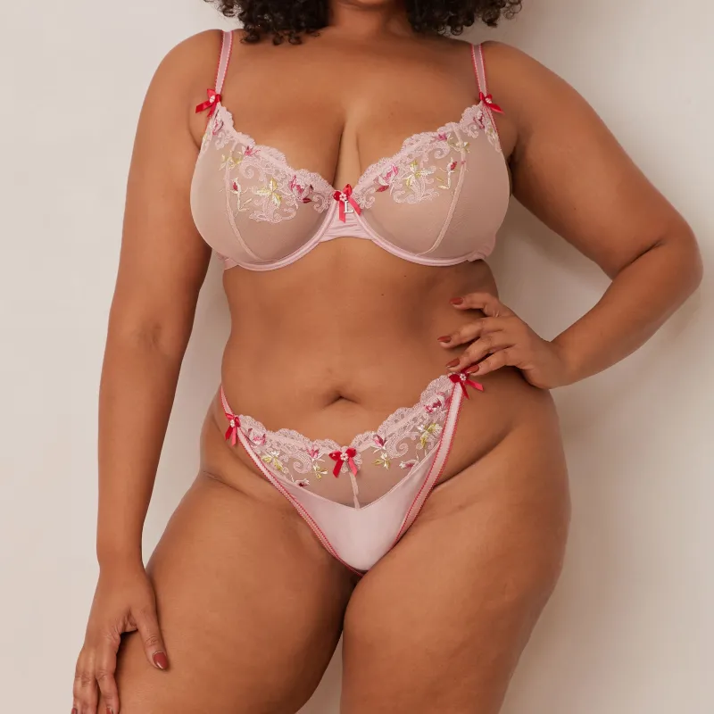 Lounge Underwear Mit Bügel | Höschen | Bloom Embroidered Balcony BH -