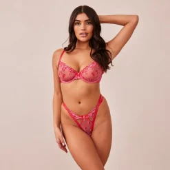 Lounge Underwear Höschen | Strings | Blush Embroidered Balcony BH -