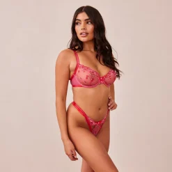 Lounge Underwear Höschen | Strings | Blush Embroidered Balcony BH -