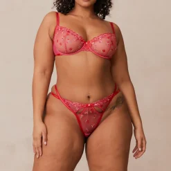Lounge Underwear Höschen | Strings | Blush Embroidered Balcony BH -