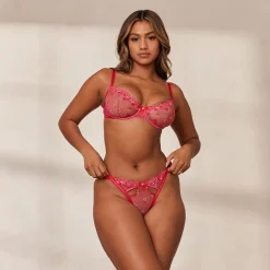 Lounge Underwear Höschen | Strings | Blush Embroidered Balcony BH -