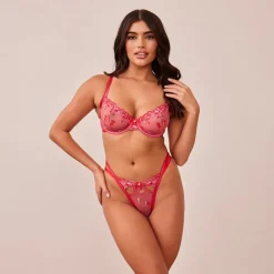 Lounge Underwear Höschen | Strings | Blush Embroidered Balcony BH -