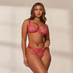 Lounge Underwear Höschen | Strings | Blush Embroidered Balcony BH -