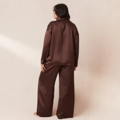 Lounge Underwear Pyjamas Sets | Classic Satin Pyjama Hose -