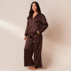 Lounge Underwear Pyjamas Sets | Classic Satin Pyjama Hose -