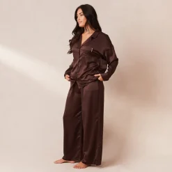 Lounge Underwear Pyjamas Sets | Classic Satin Pyjama Hose -