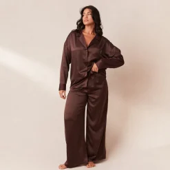 Lounge Underwear Pyjamas Sets | Classic Satin Pyjama Hose -