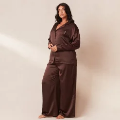 Lounge Underwear Pyjamas Sets | Classic Satin Pyjama Hose -
