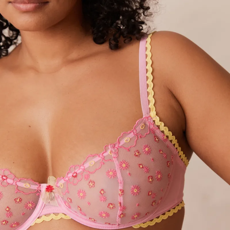 Lounge Underwear Höschen | G-Strings | Daisy Embroidered Balcony BH -