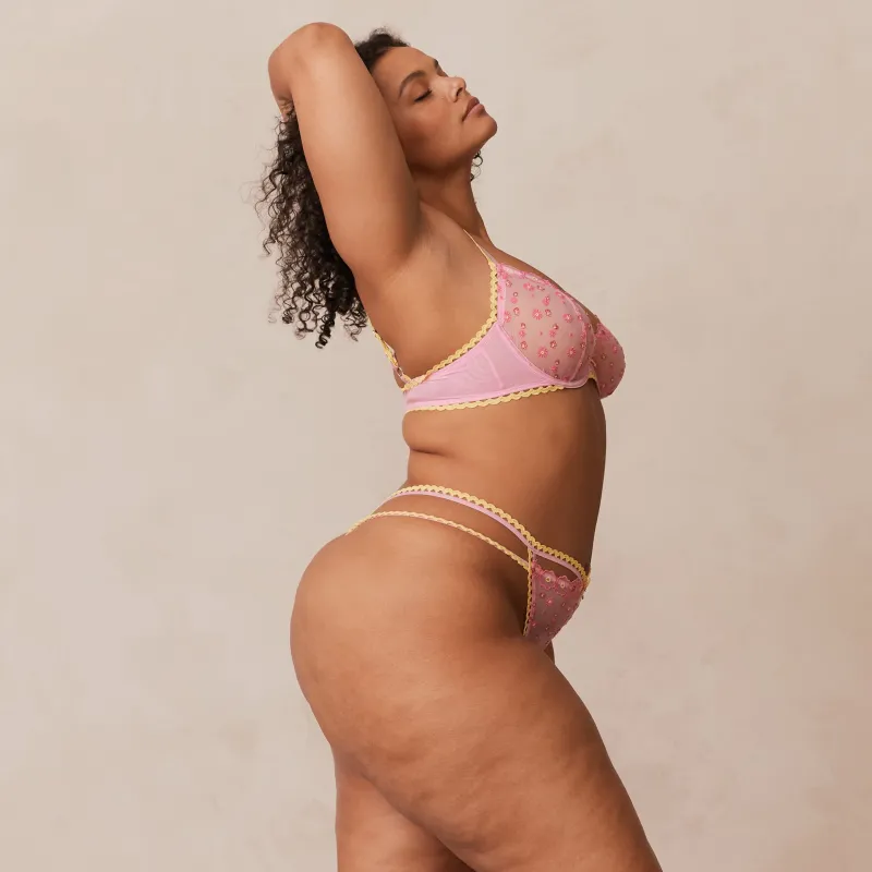 Lounge Underwear Höschen | G-Strings | Daisy Embroidered Balcony BH -