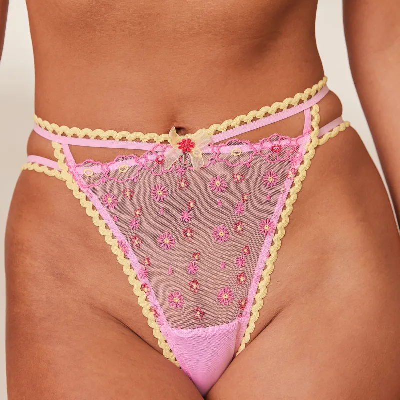 Lounge Underwear Balcony | Höschen | Daisy Embroidered Slip -