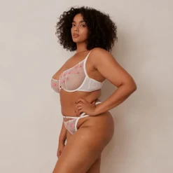 Lounge Underwear Mit Bügel | Höschen | Ditsy Embroidered Balcony BH -