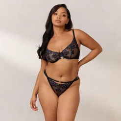 Lounge Underwear Mit Bügel | Höschen | Ditsy Embroidered Balcony BH -