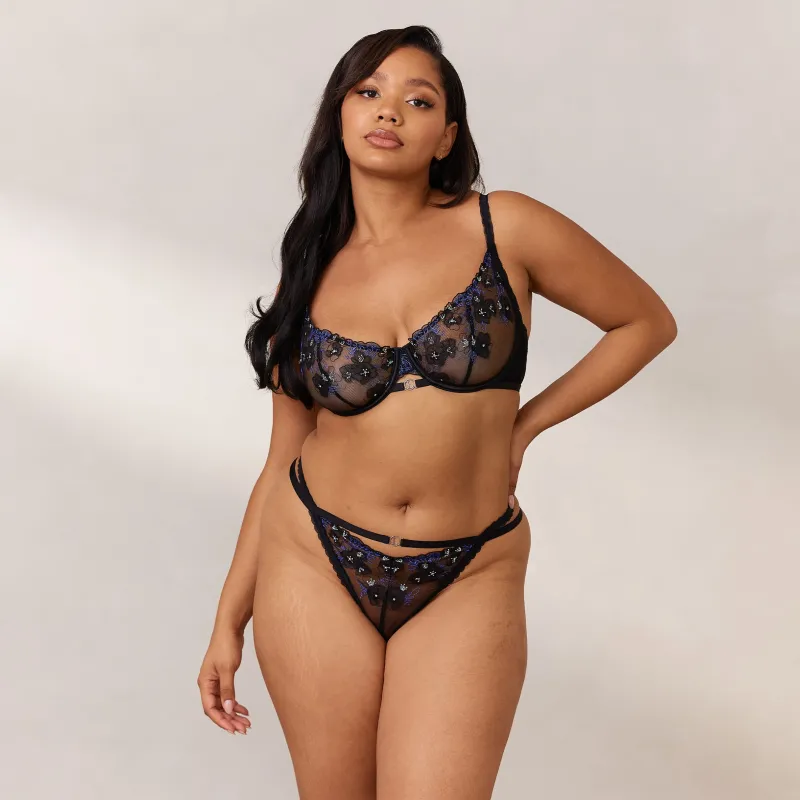 Lounge Underwear Mit Bügel | Höschen | Ditsy Embroidered Balcony BH -