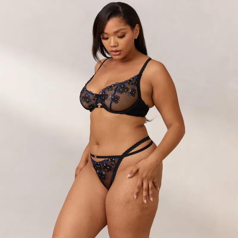 Lounge Underwear Mit Bügel | Höschen | Ditsy Embroidered Balcony BH -