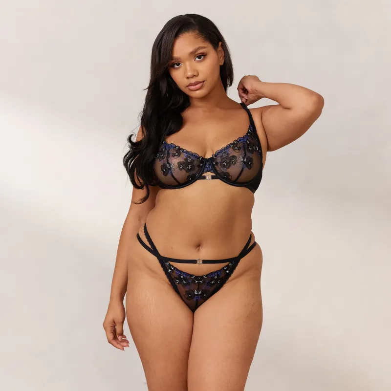 Lounge Underwear Mit Bügel | Höschen | Ditsy Embroidered Balcony BH -