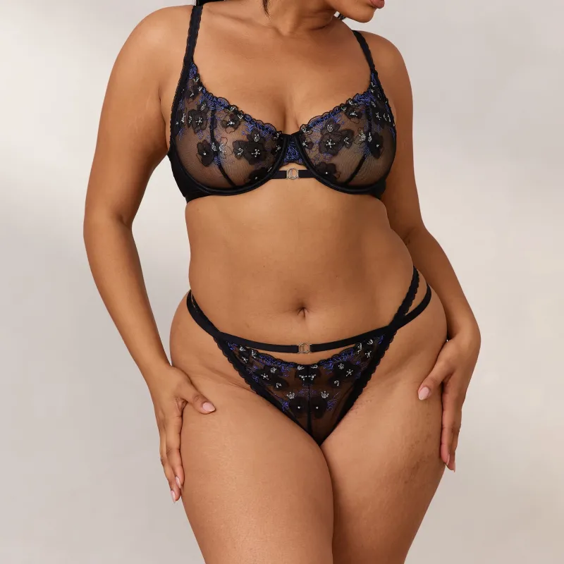 Lounge Underwear Mit Bügel | Höschen | Ditsy Embroidered Balcony BH -
