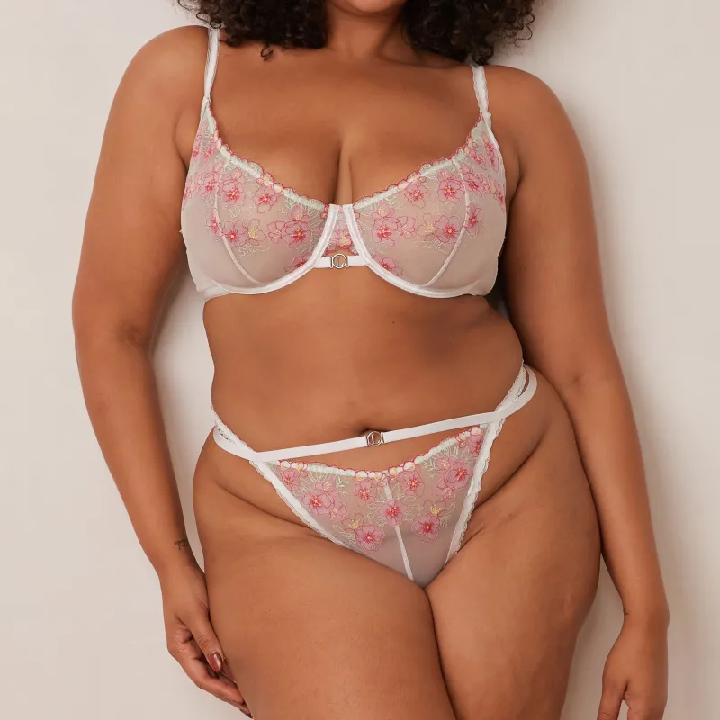 Lounge Underwear Mit Bügel | Höschen | Ditsy Embroidered Balcony BH -