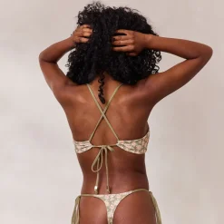 Lounge Underwear Bikinis | Doppelseitiges Bikini-Bralette - Grün/Floral