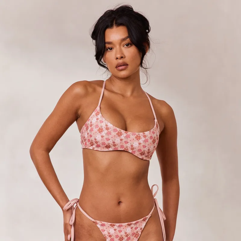 Lounge Underwear Bikinis | Doppelseitiges Bikini-Bralette - Rosa/Floral