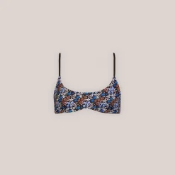 Lounge Underwear Bikinis | Doppelseitiges Bikini-Bralette - Braun/Floral