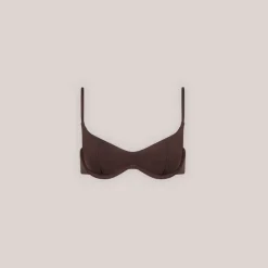 Lounge Underwear Bikinis | Doppelseitiges Bikini-Oberteil mit Bügel - Braun/Floral