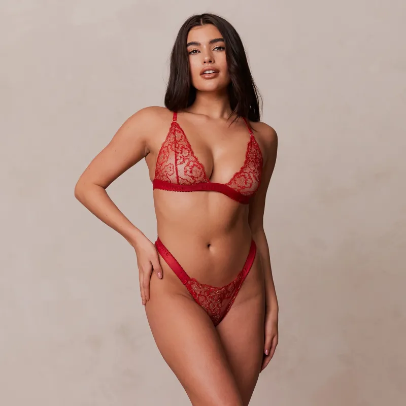 Lounge Underwear Bralettes | Ohne Bügel | Embroidered Triangle BH -