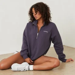 Lounge Underwear Hoodies Und Sweatshirts | Essential Übergrößes Quarter Zip Jumper -