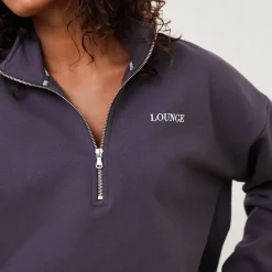 Lounge Underwear Hoodies Und Sweatshirts | Essential Übergrößes Quarter Zip Jumper -