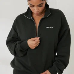 Lounge Underwear Hoodies Und Sweatshirts | Essential Übergrößes Quarter Zip Jumper -