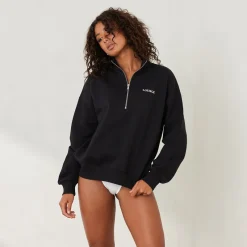 Lounge Underwear Hoodies Und Sweatshirts | Essential Übergrößes Quarter Zip Jumper -