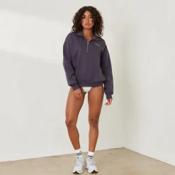 Lounge Underwear Hoodies Und Sweatshirts | Essential Übergrößes Quarter Zip Jumper -