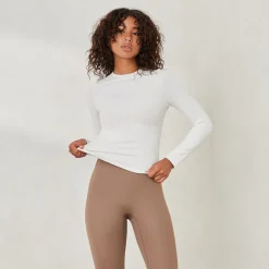 Lounge Underwear T-Shirts Und Oberteile | Essential Geripptes Langärmeliges Top -