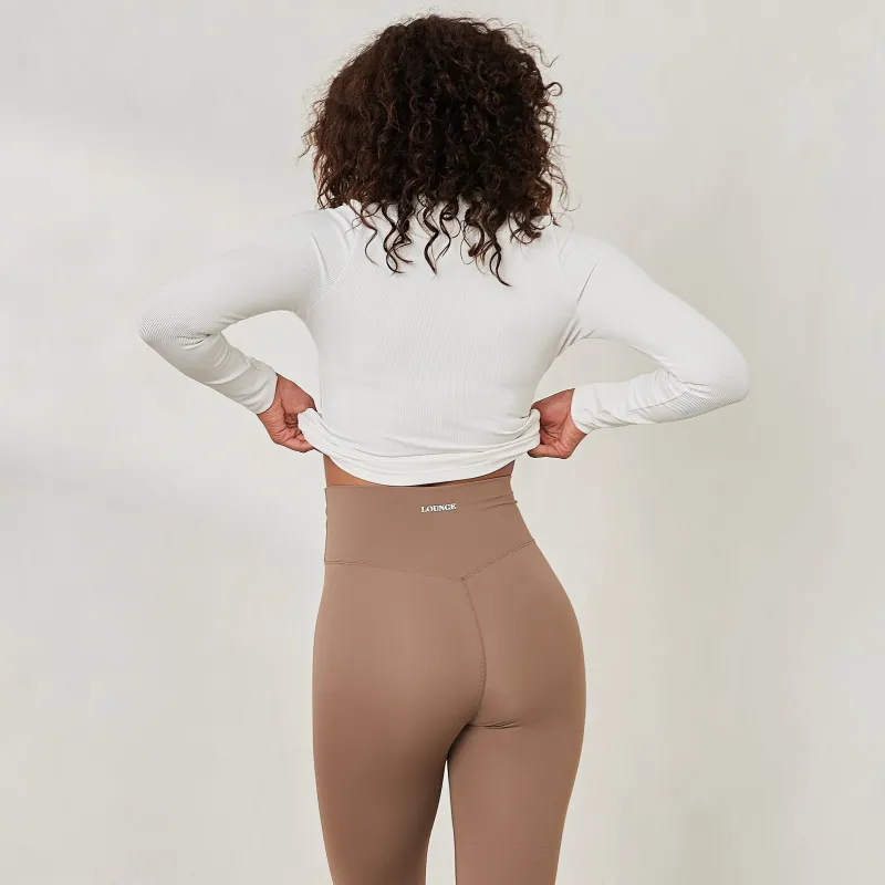 Lounge Underwear T-Shirts Und Oberteile | Essential Geripptes Langärmeliges Top -