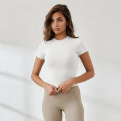 Lounge Underwear T-Shirts Und Oberteile | Essential Kurzärmeliges Tailliertes T-Shirt -
