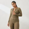 Lounge Underwear T-Shirts Und Oberteile | Essential Langärmeliges Top mit Reißverschluss -