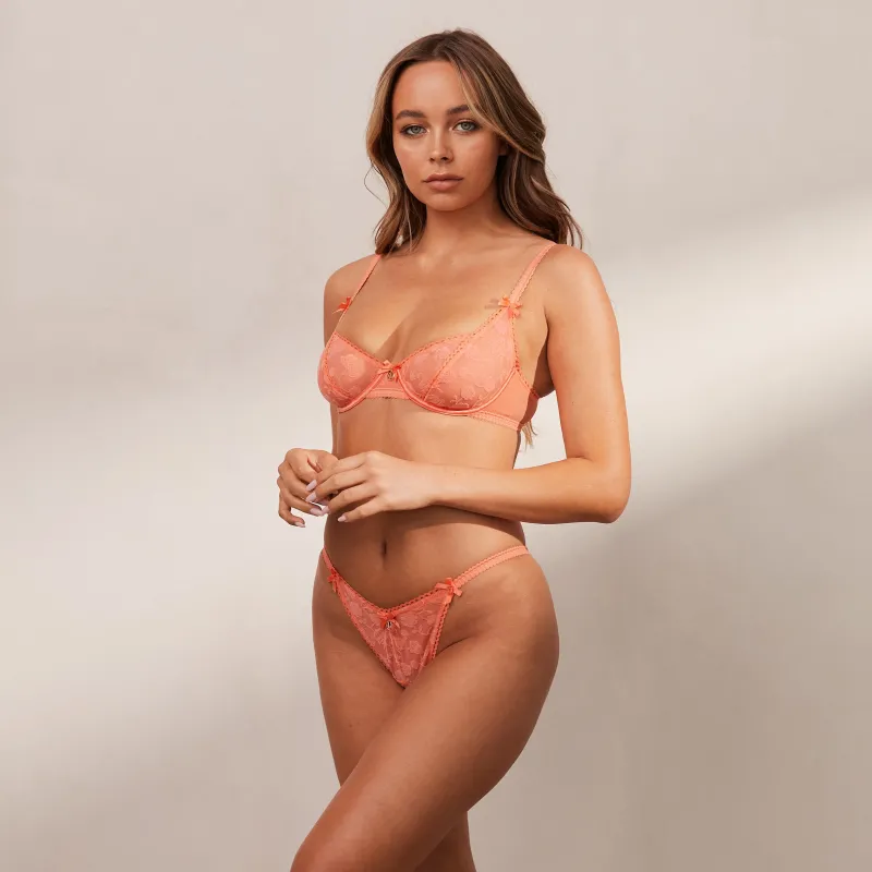Lounge Underwear Höschen | Brazilians | Flocked Floral Balcony BH -