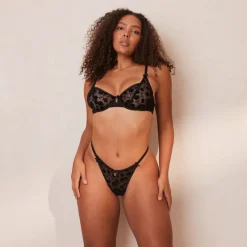 Lounge Underwear Höschen | Brazilians | Flocked Floral Balcony BH -