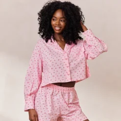 Lounge Underwear Pyjama-Oberteile | Pyjamas Sets | Floral Pyjama Oberteil -