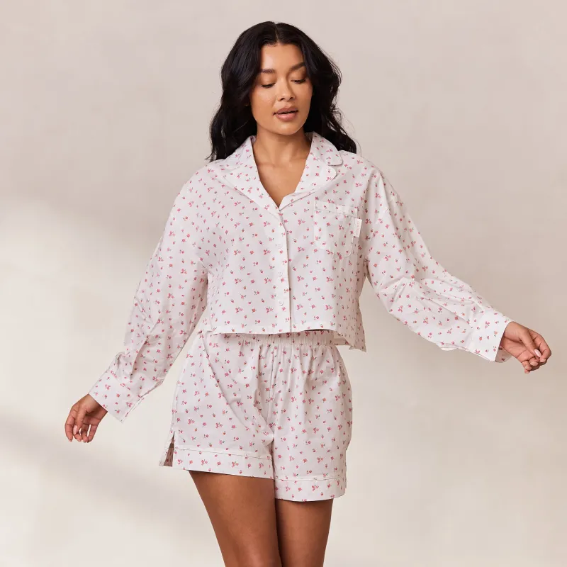 Lounge Underwear Pyjama-Oberteile | Floral Pyjama Oberteil -