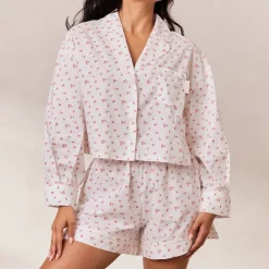 Lounge Underwear Pyjama-Oberteile | Floral Pyjama Oberteil -
