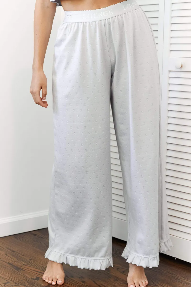 Lounge Underwear Schlaf | Frill Schlafanzug Hose -