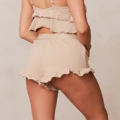 Lounge Underwear Schlaf | Frill Schlafanzug Kurze Hose -