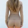 Lounge Underwear Kurze Hose | Gestrickte Shorts mit Umklappbarem Bund -