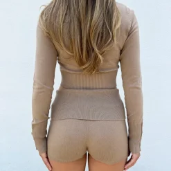 Lounge Underwear Kurze Hose | Gestrickte Shorts mit Umklappbarem Bund -