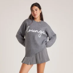 Lounge Underwear Hoodies Und Sweatshirts | Pullis Und Strickjacken | Gestrickter Lounge-Pullover -